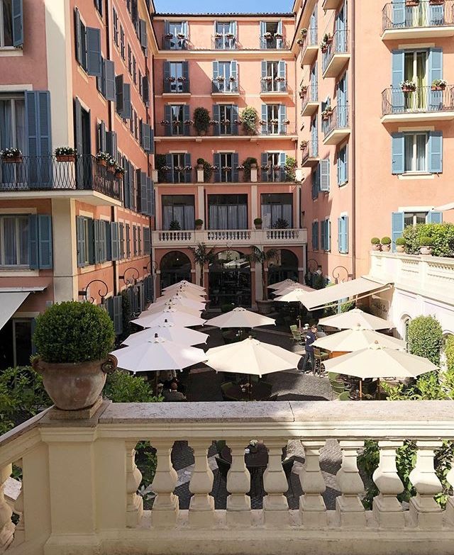 Best luxury hotels in Italy showcasing elegant suites, scenic views, and premium amenities.Hotel de Russie, Rome