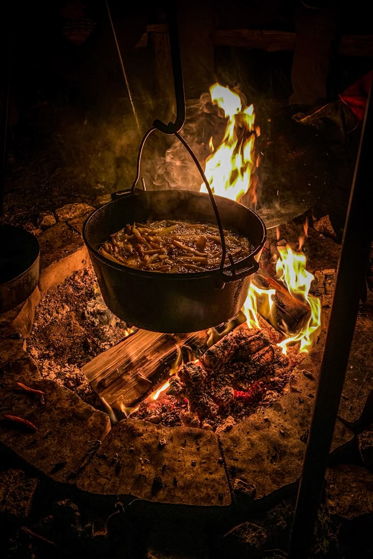 Traditional Grilling Over an Open Flame